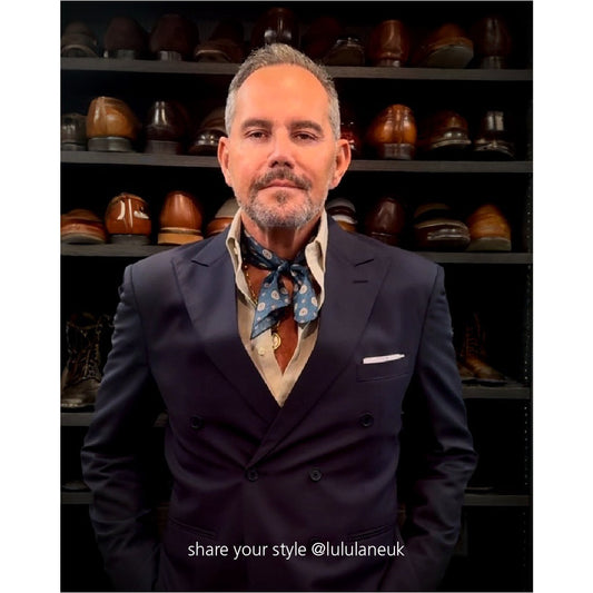 Heritage Medal Men's Square Silk Neckerchief Scarf - 53cm