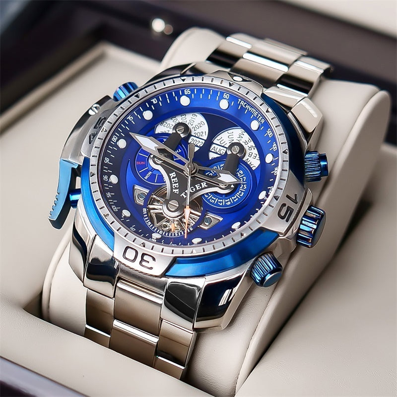 Montre mécanique homme grand cadran étanche forte luminosité