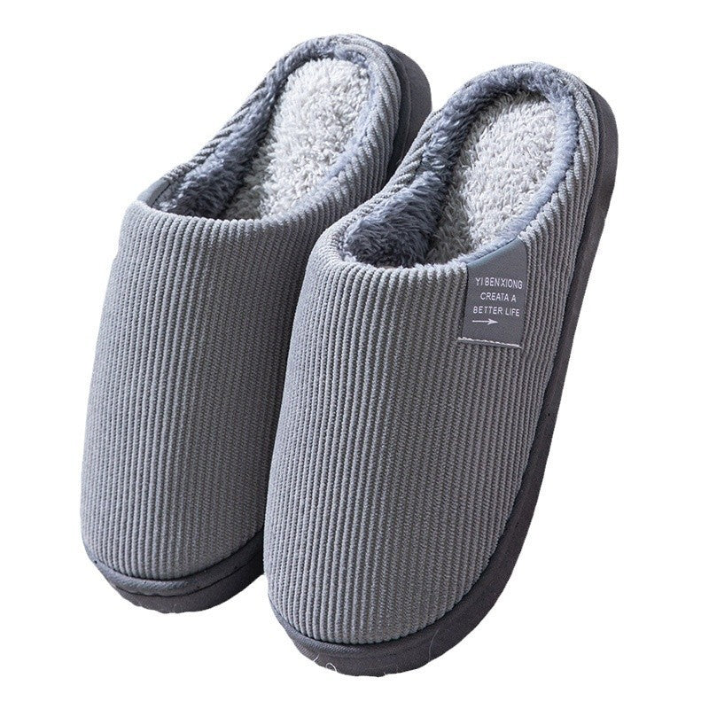 Chaussons d'intérieur chauds en coton pour l'hiver