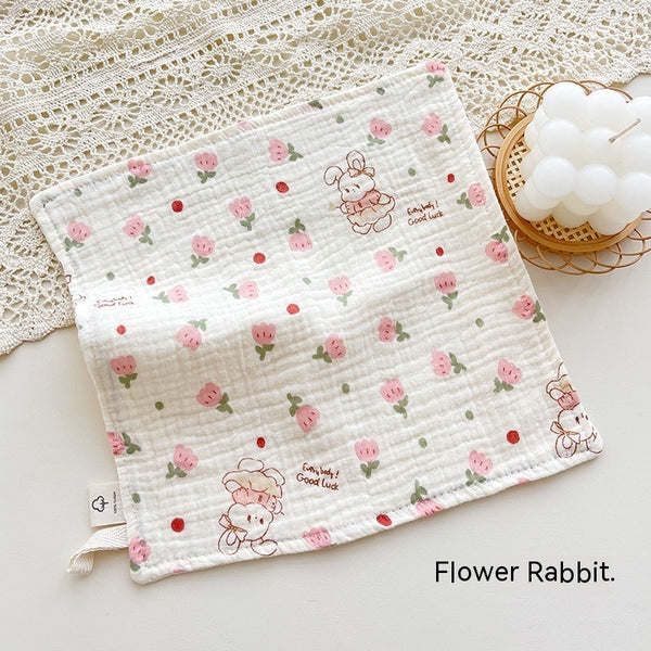 Baby Four-Layer Gauze Towel - Floral Print
