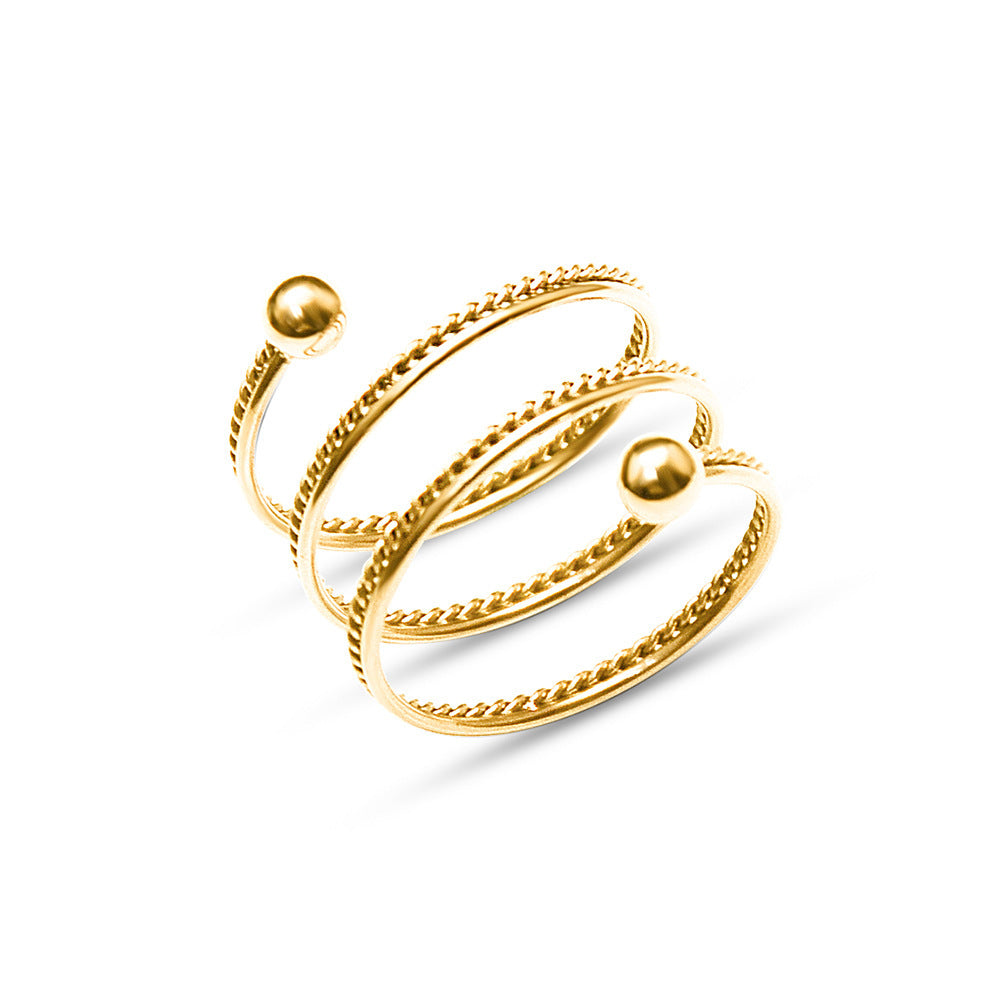 Bague Tournante Torsadée Printanière