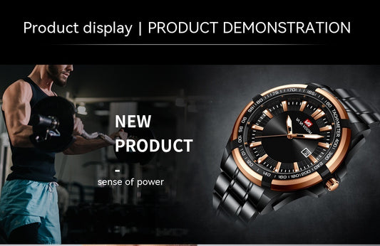 Business Sports Steel Belt Luminous Watch