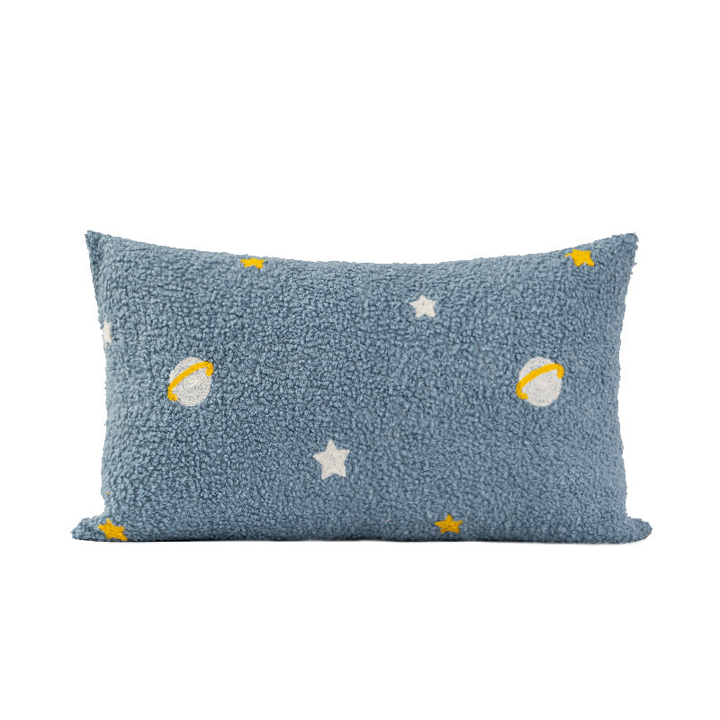 Blue Planet Embroidered Pillow