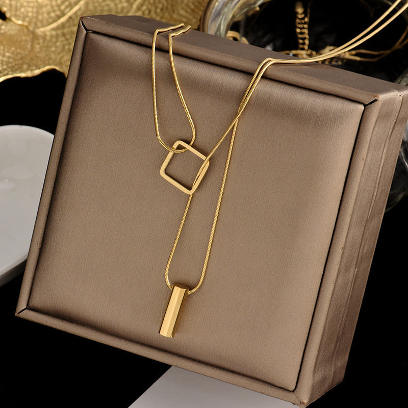 Geometric Chain Temperament Necklace