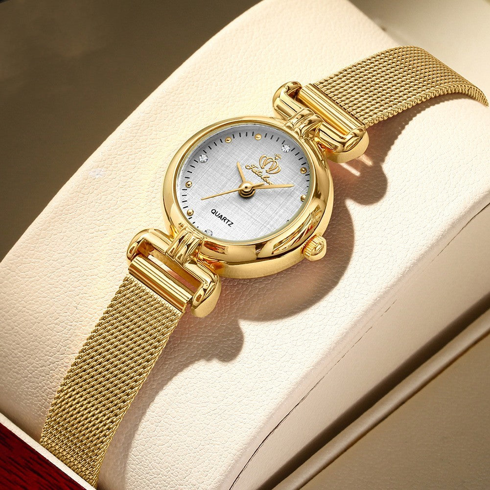 Montre tendance à quartz pour femme avec bracelet maille