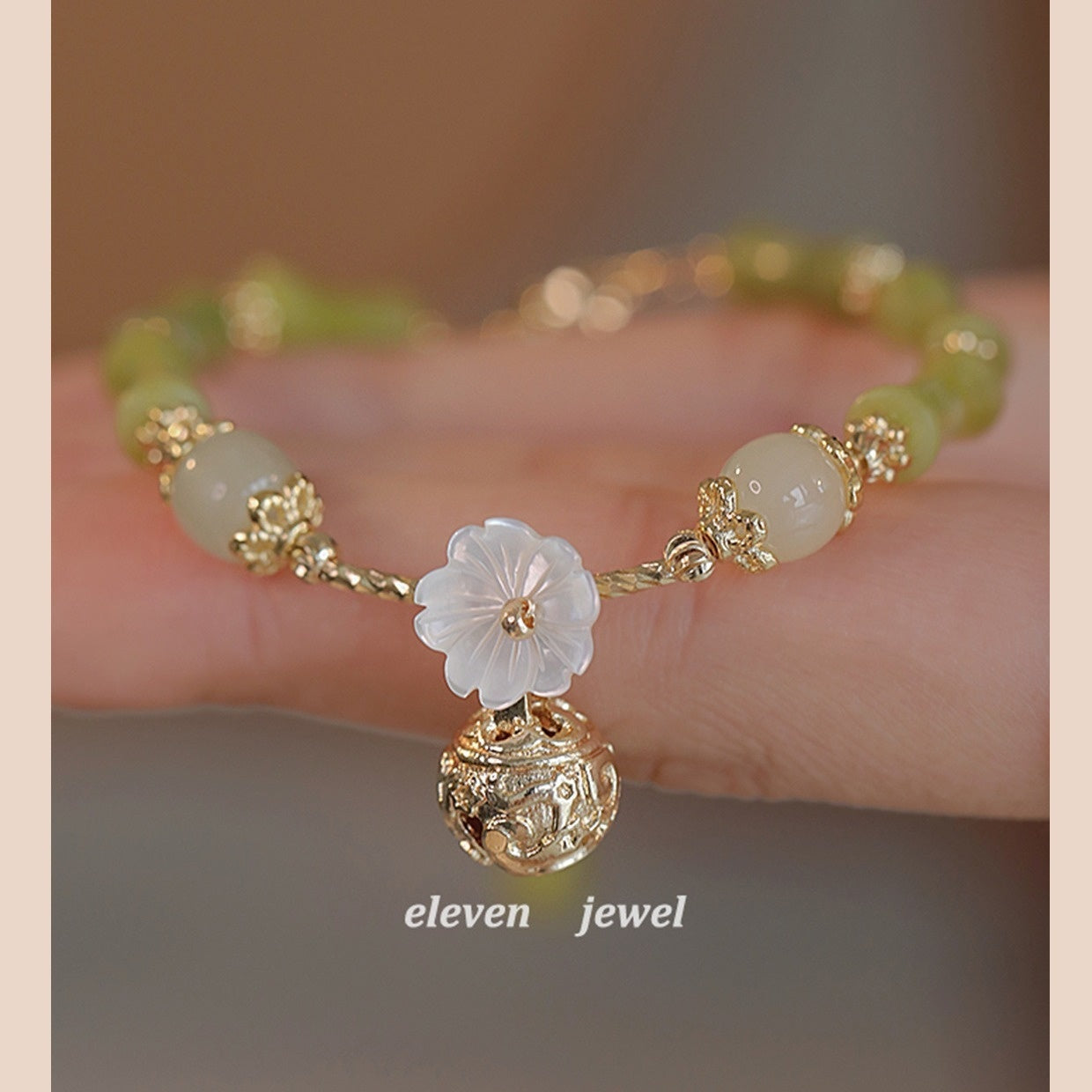 Olivine Bamboo Bracelet