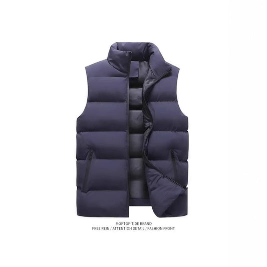 Casual Loose Warm Men's Vest with Fleece Lining