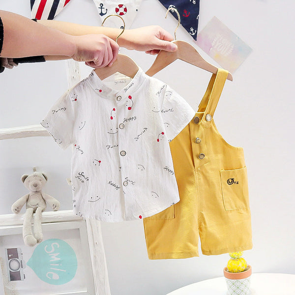 Children's Smiley Face Strap Set - Cute Print