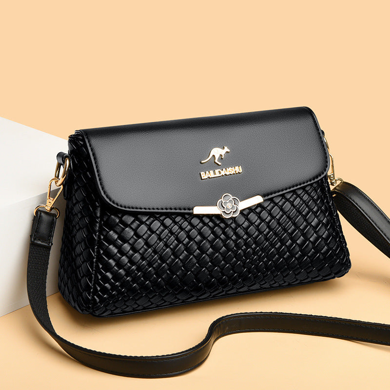 Plaid PU Leather Crossbody Bag