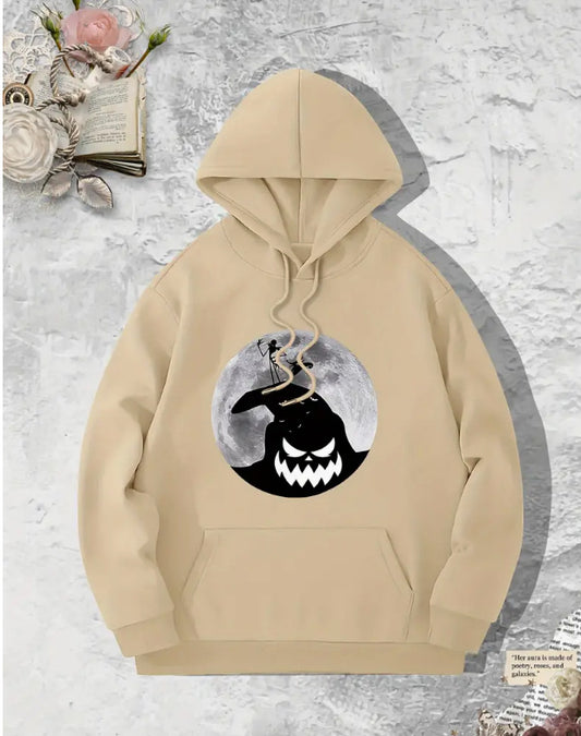 Mens Printed Fleece Hooded Sweatshirt