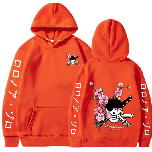 Pirate King Solon's new anime plush men's and women's hoodies cross-border hoodie anime hoodie