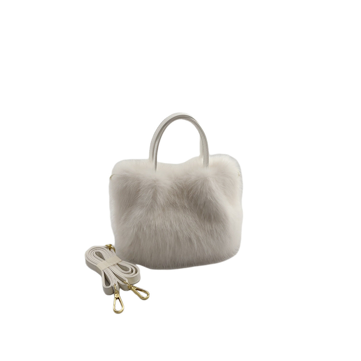 Sac cabas femme imitation fourrure de renard