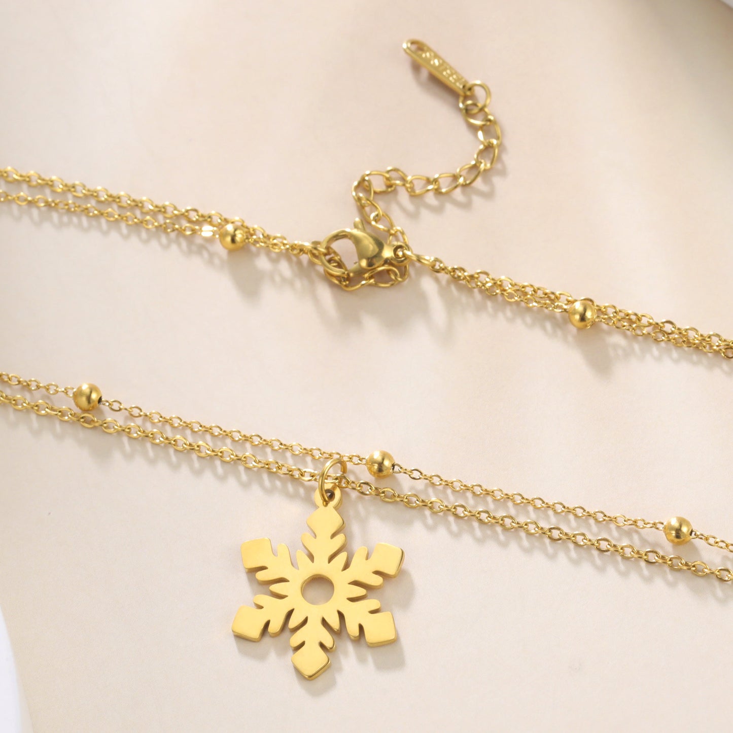 Collier élégant en acier inoxydable et en acier de titane