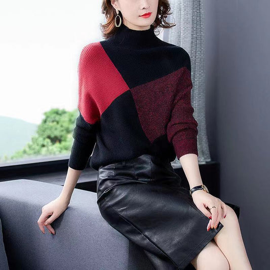 Women's Loose High Collar Sweater