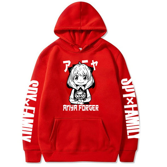 Anya Red Moon Hoodie Loose Sweatshirt Spy Family