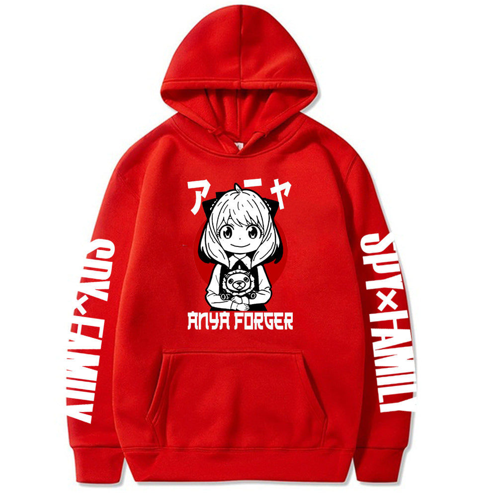 Anya Red Moon Hoodie Loose Sweatshirt Spy Family