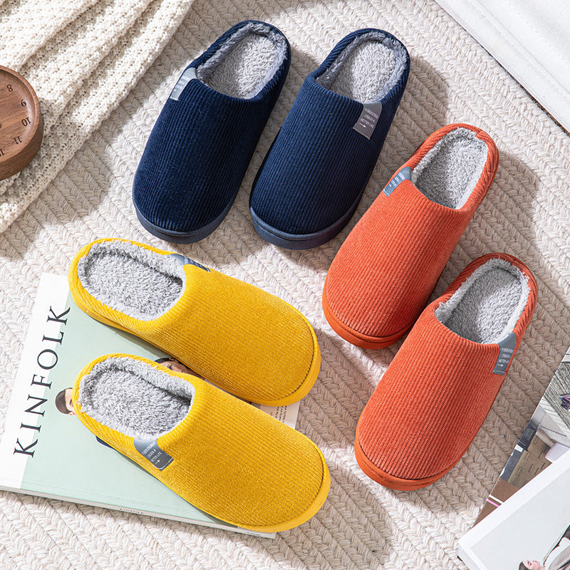 Chaussons d'intérieur chauds en coton pour l'hiver