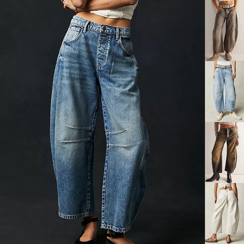 Jean fuselé taille mi-haute super extensible