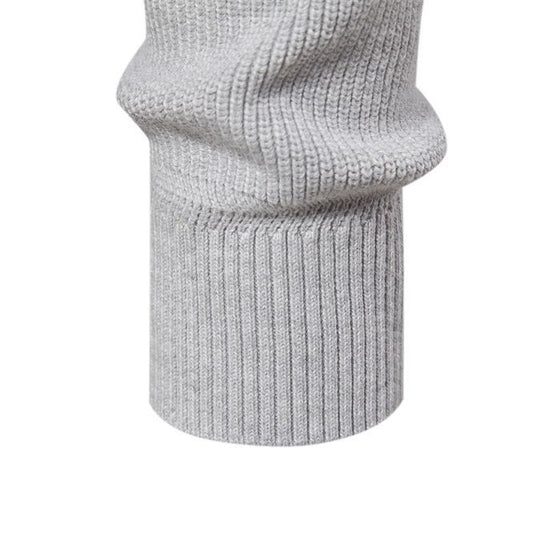 Men's Zipper Stand Collar Knitted Sweater