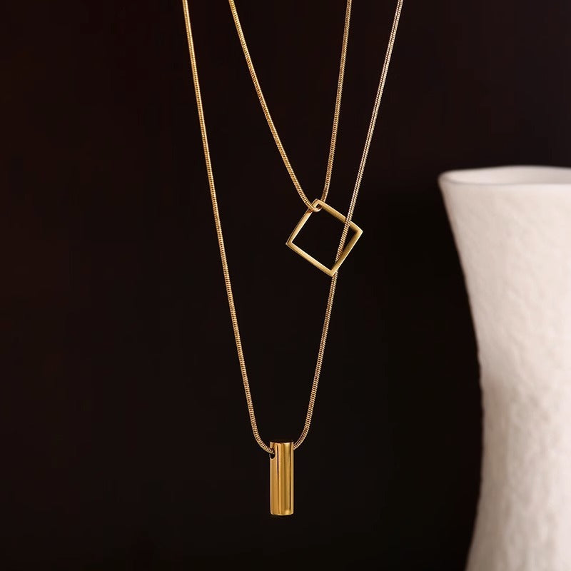 Geometric Chain Temperament Necklace