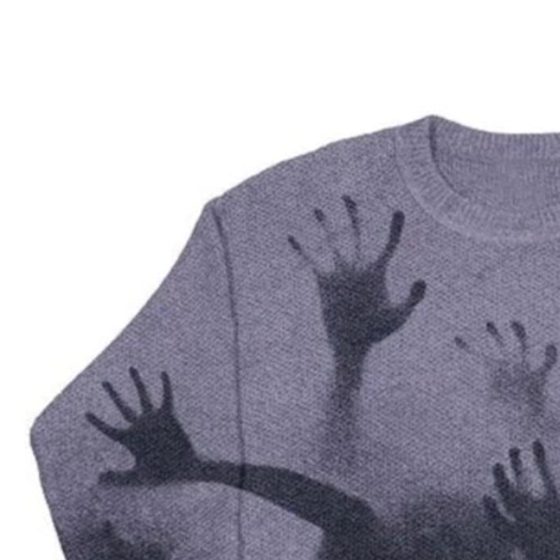 Pull décontracté ample rétro à manches longues pour homme