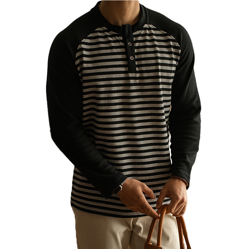 Chemise décontractée ample à manches longues pour homme