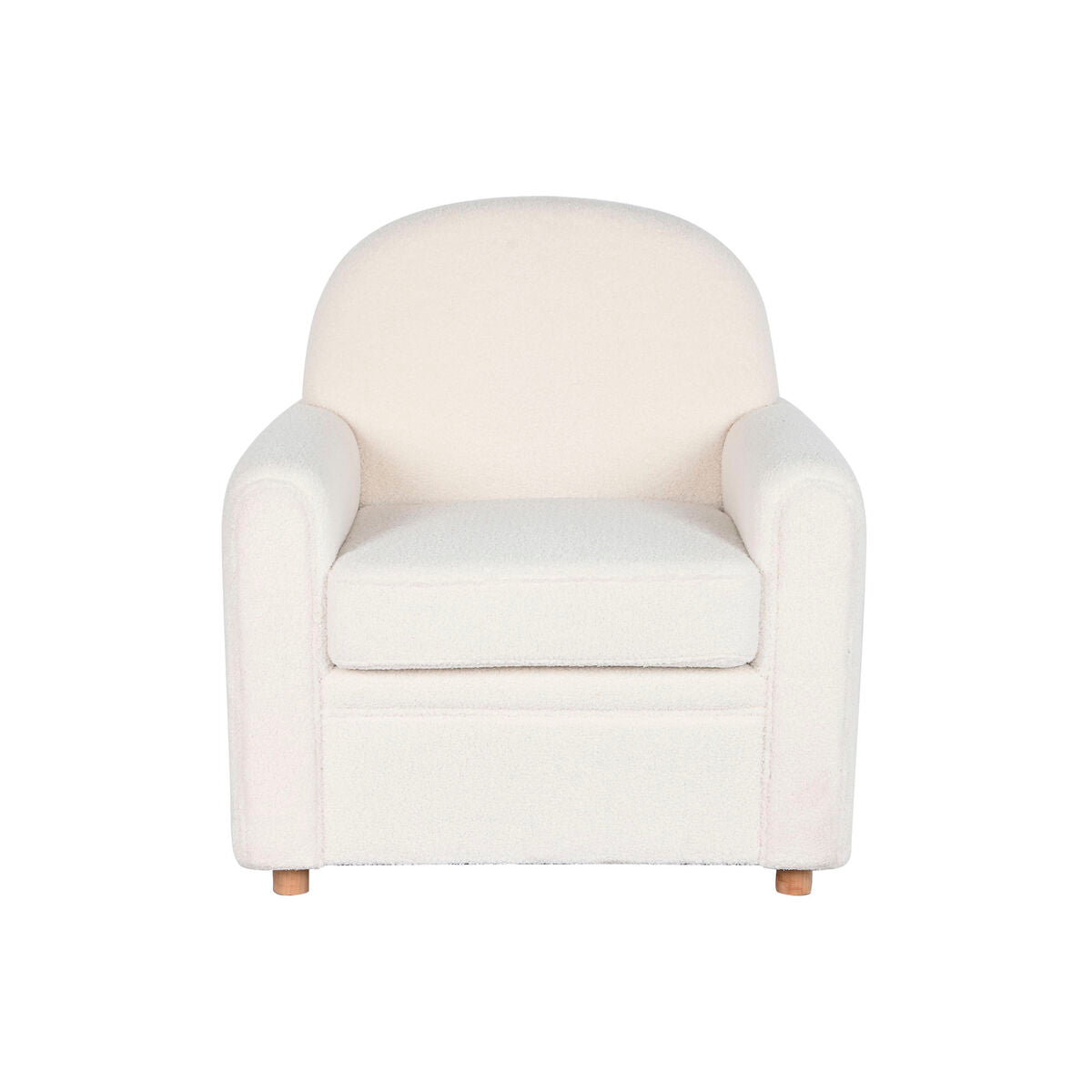 Armchair DKD Home Decor White Polyester Wood 79 x 72 x 86 cm
