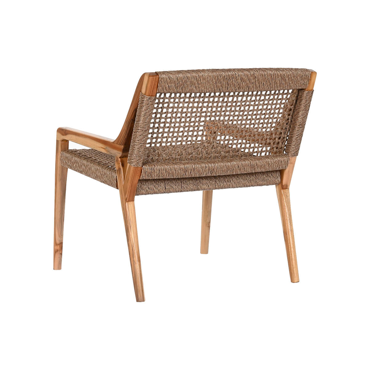 Armchair Home ESPRIT Brown Teak Synthetic fibre 65 X 62 X 72 CM