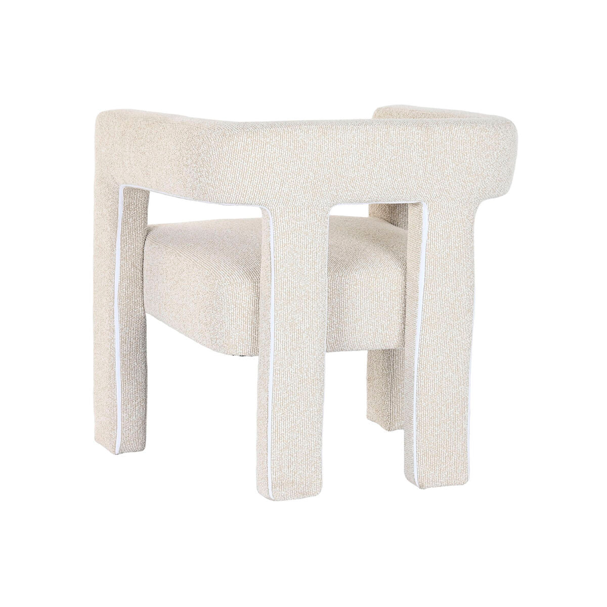 Armchair Home ESPRIT White Polyester Wood 67 X 61,5 X 67,5 CM