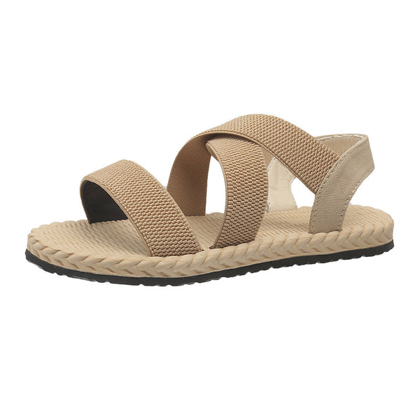 Womens Flat Soft Bottom Cross Plus Size