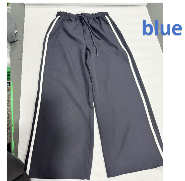 Black Straight-Leg Sports Pants