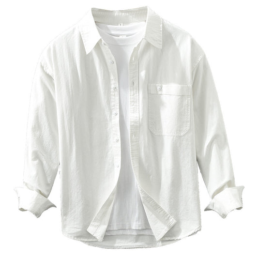 Cotton Simple Long Sleeve Shirt