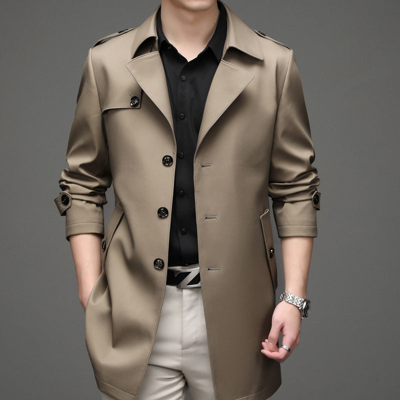 Men's Single-Breasted Loose Casual Jacket