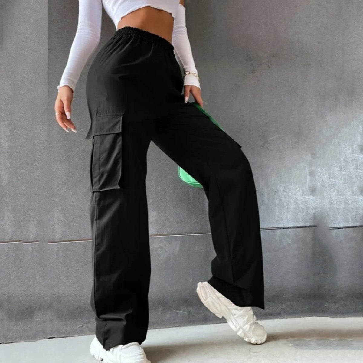 High Waist Wide Leg Straight trousers