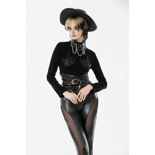 Dark in Love Lilith Skeleton Hands Long Sleeve Top