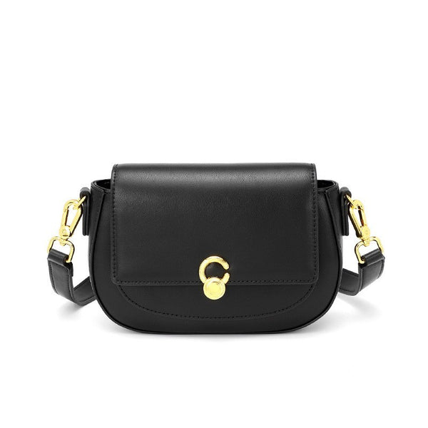 Portable Leather Shoulder Bag - Shell Shape Crossbody