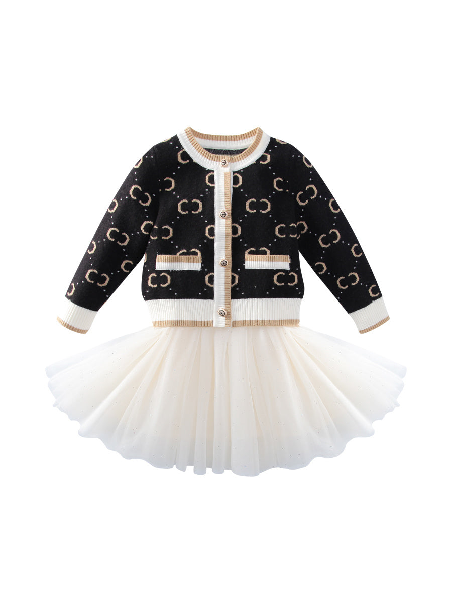 Girls' Pullover Knitted Cardigan Vest