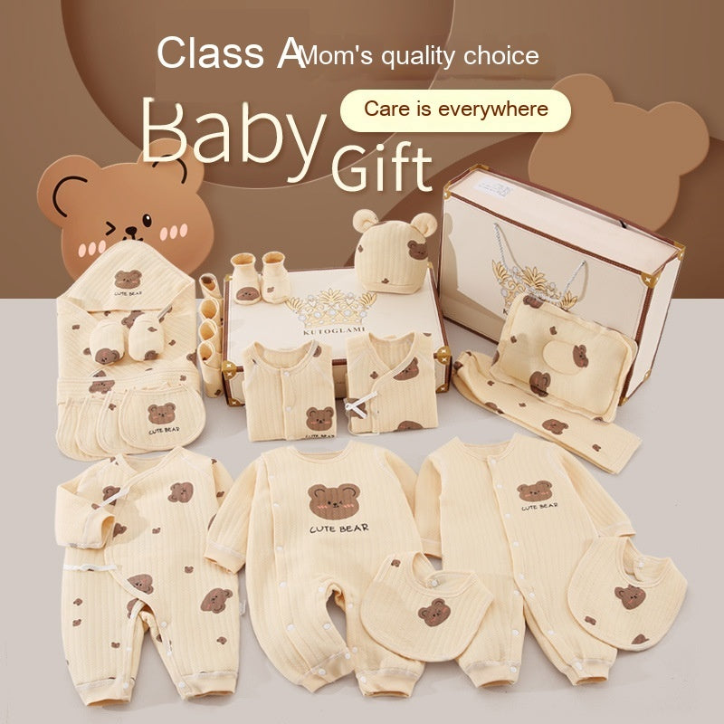 Vêtement Cadeau pour Bébé Nouveau-né en Coton Pur Ensemble Cadeau de Fête de la Pleine Lune