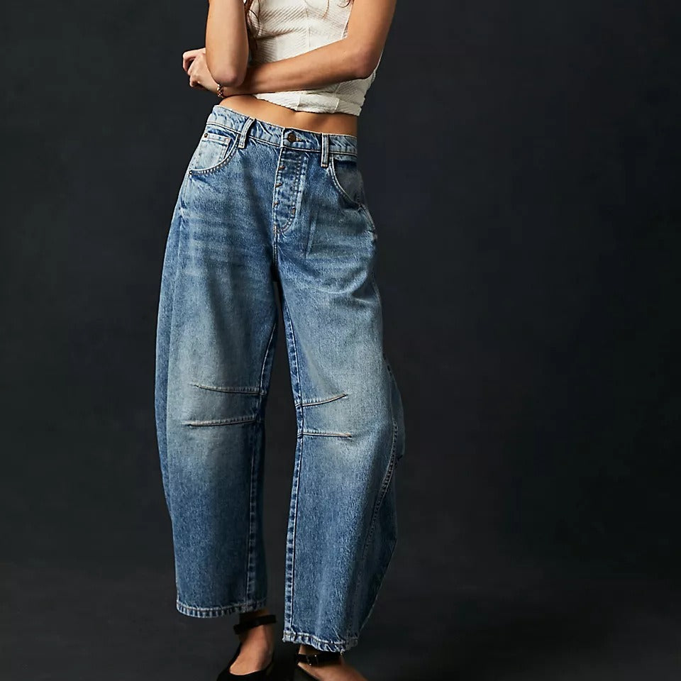 Jean fuselé taille mi-haute super extensible