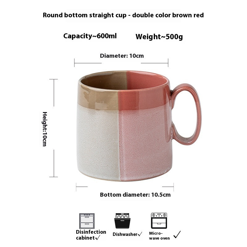Mug en céramique bicolore de 600 ml