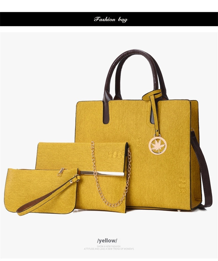 3-Piece PU Leather Handbag Set