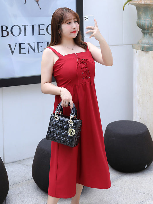 Oversized suspender dress