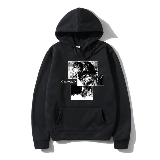 Berserk Loose Hooded Sweatshirt - Dark Fantasy Anime Hoodie