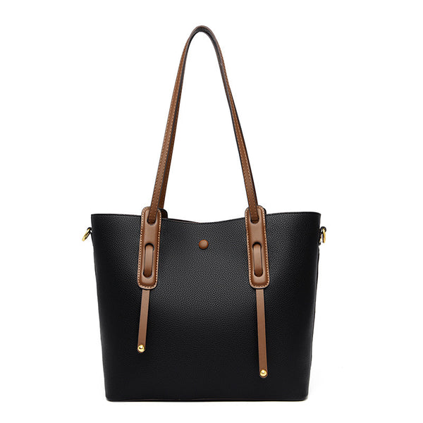 PU Leather Commuter Tote Bag