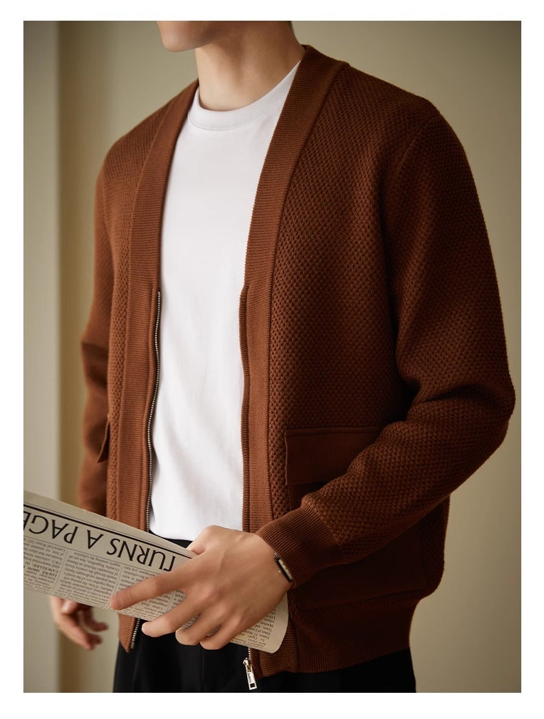 High-grade V-neck Knitted Sweater Cardigan Coat