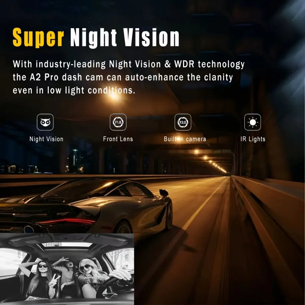 1080P Dash Cam Car Camera Video Recorder 150 Wide-Angle Support 128GB Max 24h Motion Detection Parking Mode Accident Recording