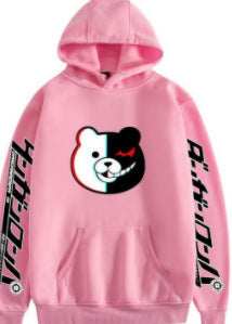 Danganronpa Monokuma Letter Print Hooded Sweatshirt