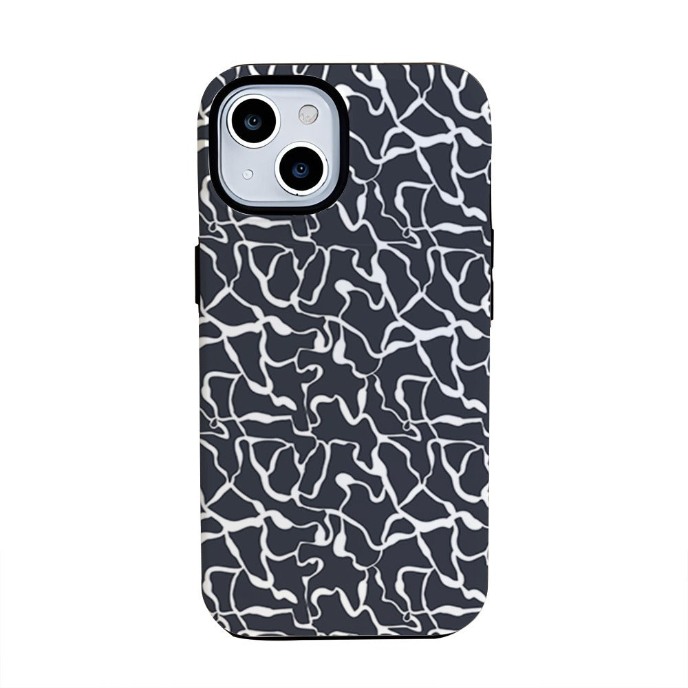 Coque de téléphone à motif Apple 14pm coque 2-en-1 Ip16pro coque rigide femme 12pm 15