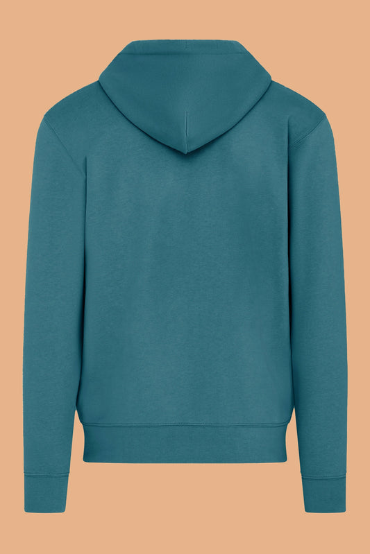 Embroidered P Zip-Up Hoodie