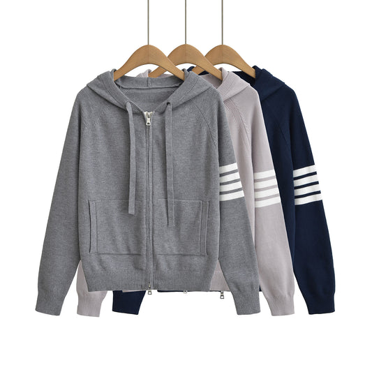 Colour Block Zip Hoodie